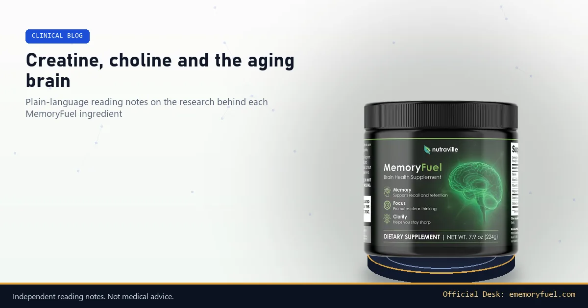 MemoryFuel jar on a dark disc with the clinical blog title